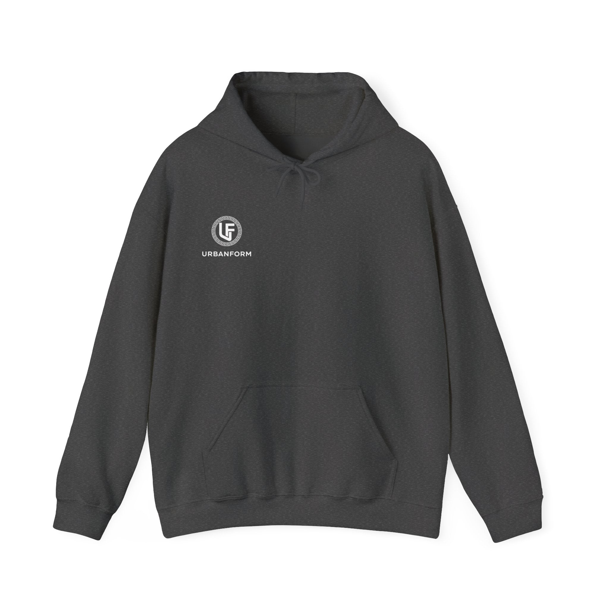 URBANFORM Minimal Logo Hoodie | Small Chest Emblem Pullover