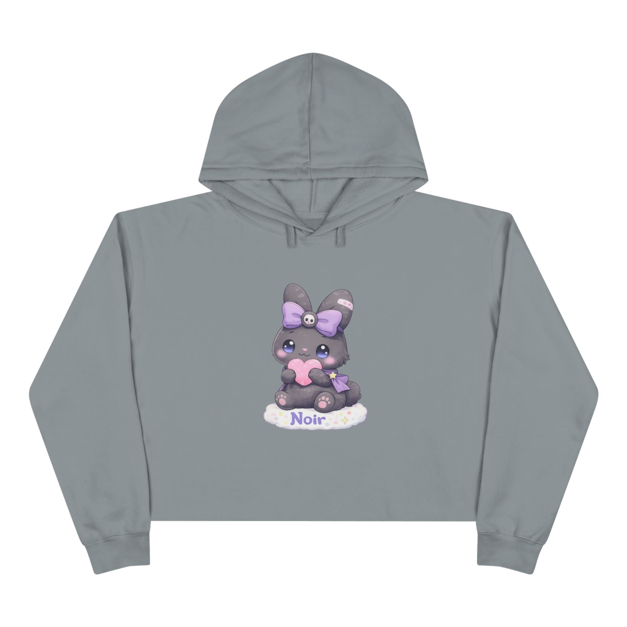 Noir™ Bunny Crop Hoodie | Plush & Paws Character Hoodie