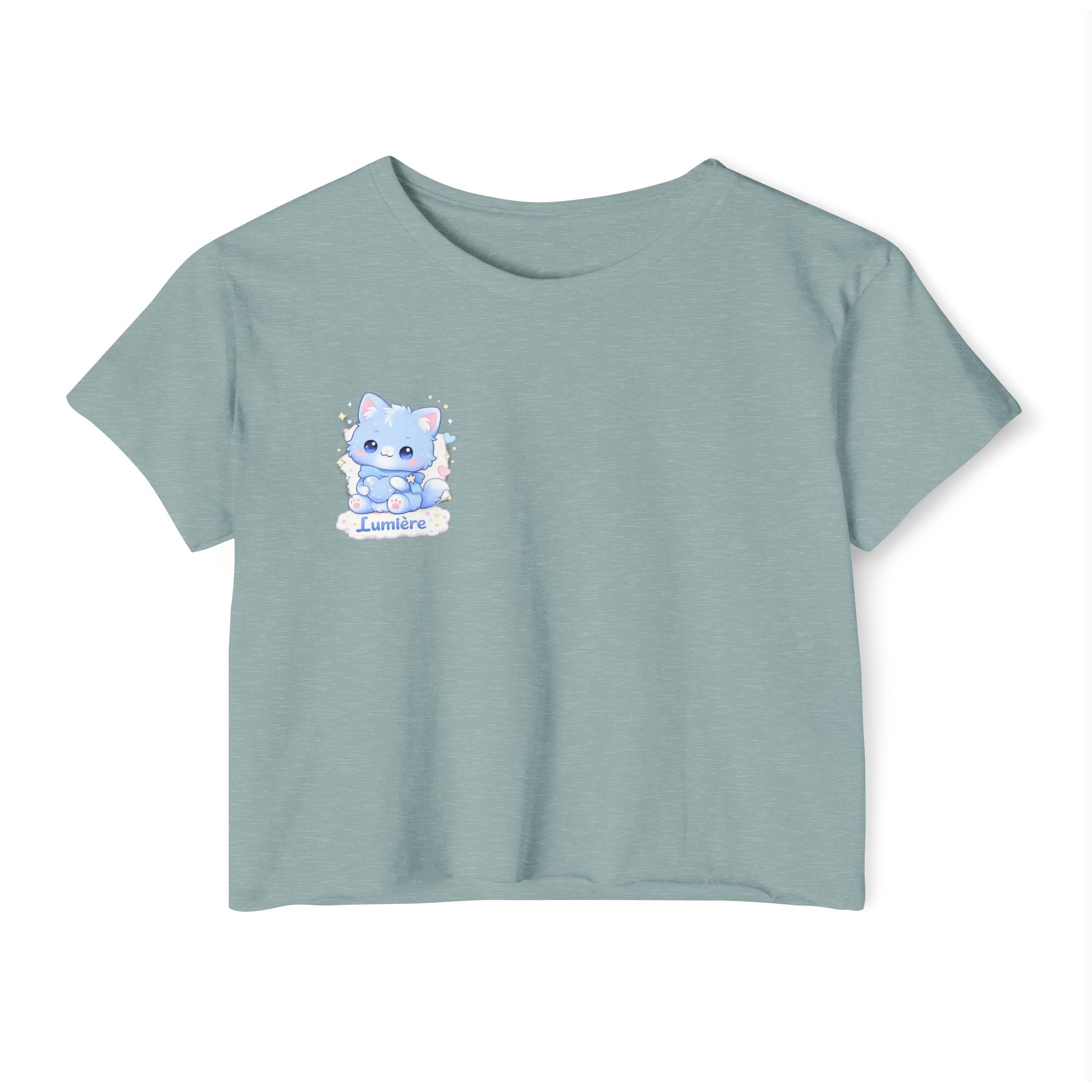 Lumière™ Cat Crop Top | Plush & Paws Character Tee