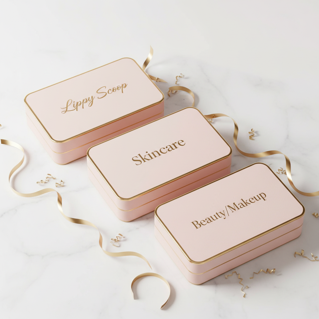 Ultimate Beauty Bundle with Labeled Pink Boxes